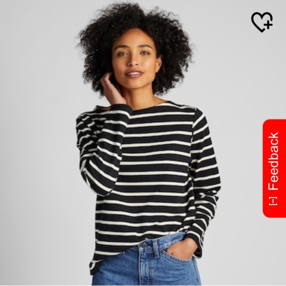 Uniqlo Striped Boat Neck Shirt